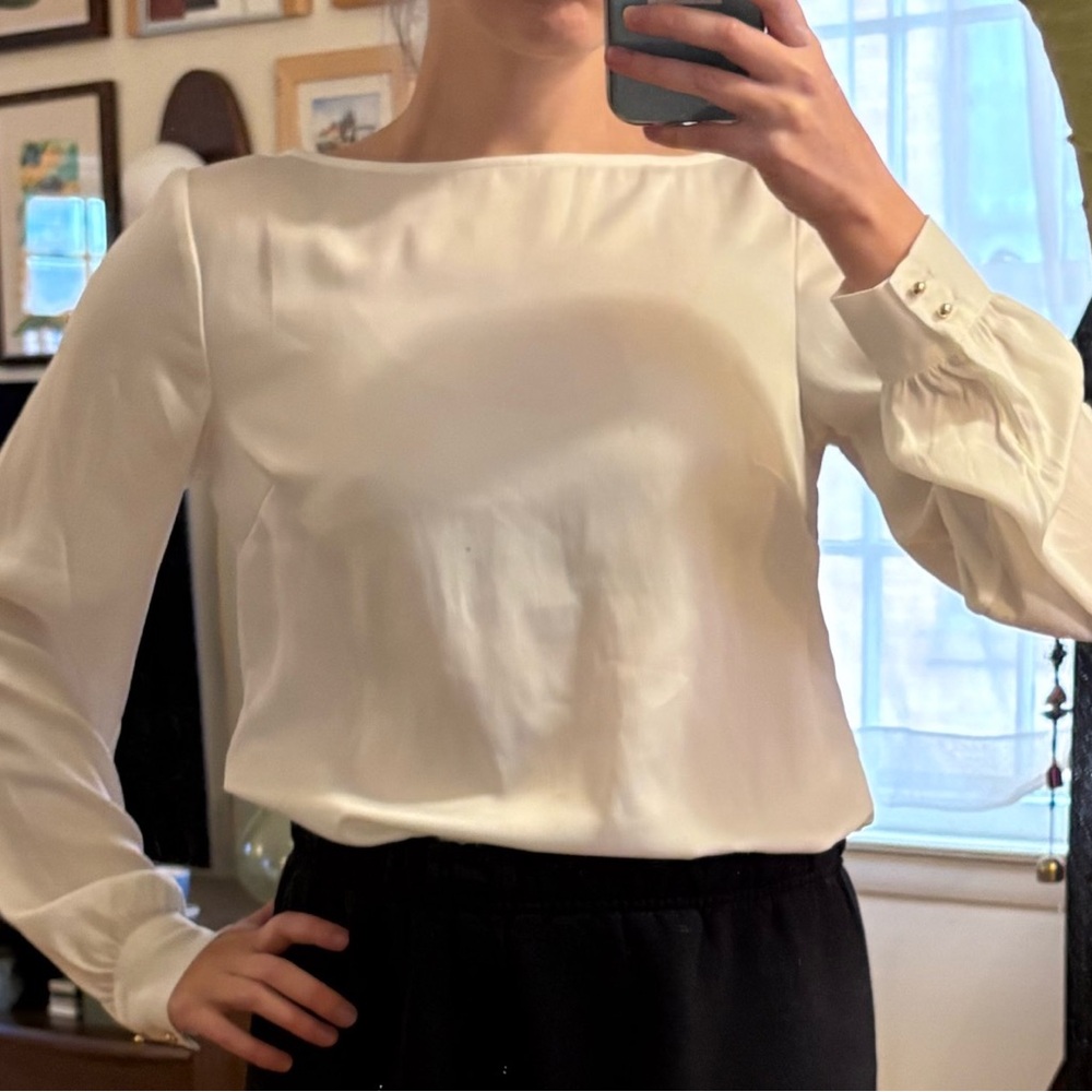 Elegant White Women's Blouse